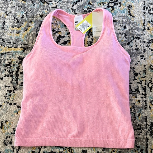 Pink Racerback Tank Top ribbed - Picture 1 of 6